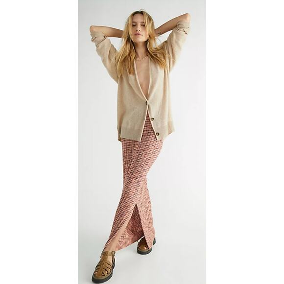 Free People colorful ribbed knit maxi skirt - Picture 1 of 7
